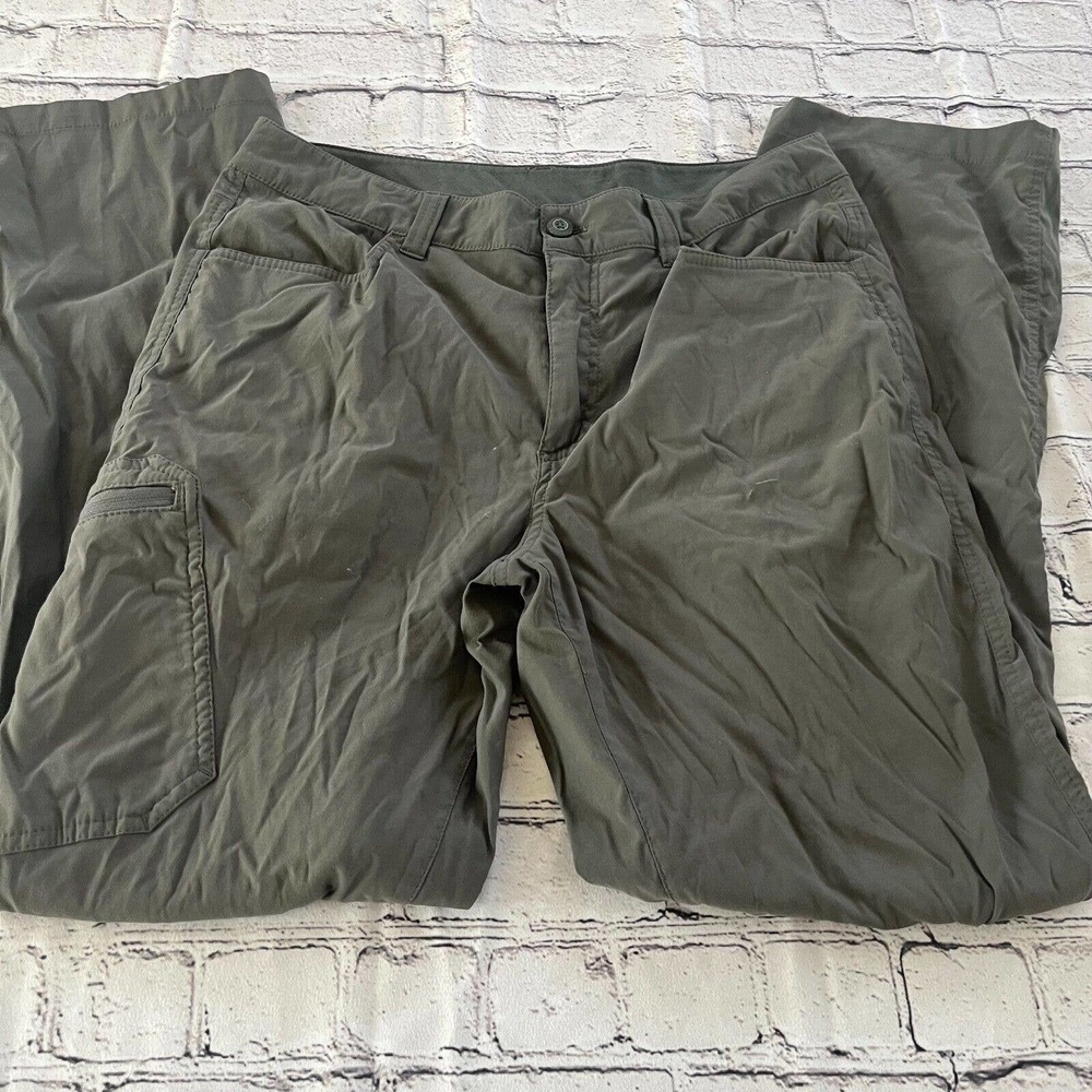 Eddie Bauer Mens Hiking Cargo Pants Size 33 x 32 Gray Nylon Logo - Picture 3 of 5